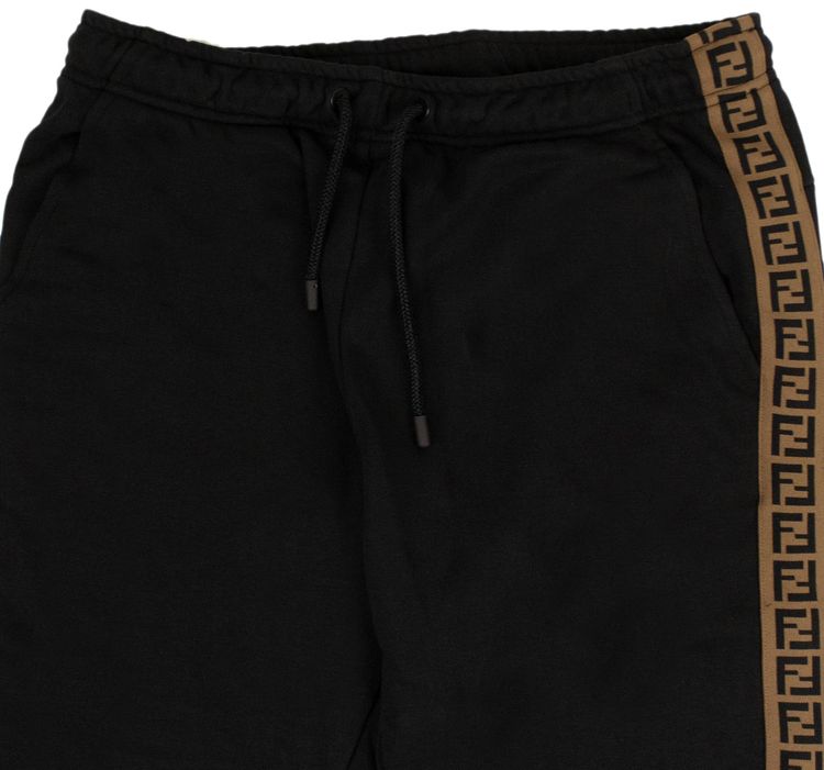 Fendi Logo Tape Sweatpants Black
