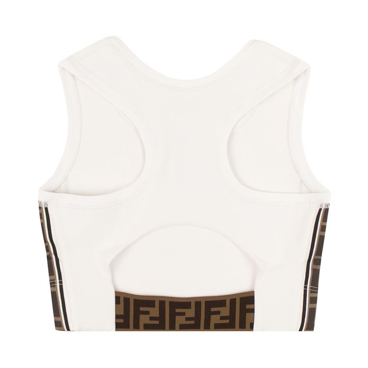 Fendi Sports Crop Top WhiteTobacco