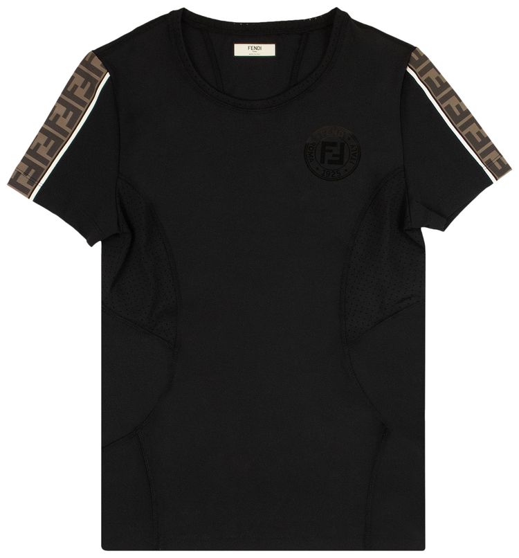 Fendi Logo Print Sport Top Black