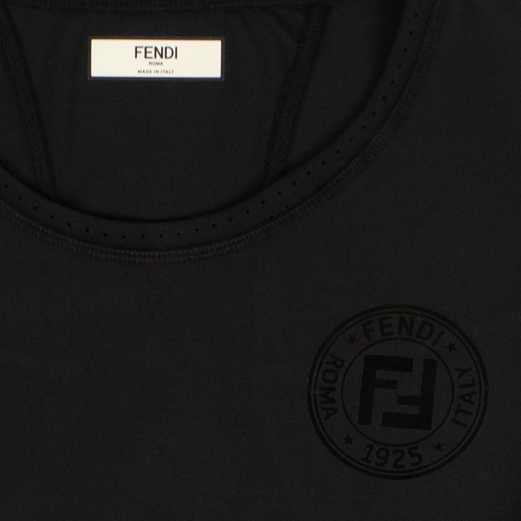 Fendi Logo Print Sport Top Black