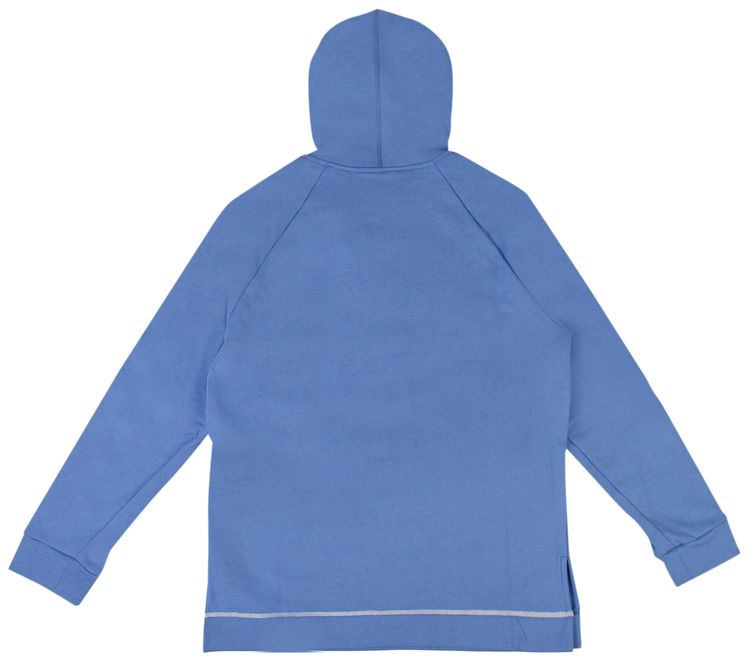 Fendi Logo Stripe Hooded Sweatshirt Blue