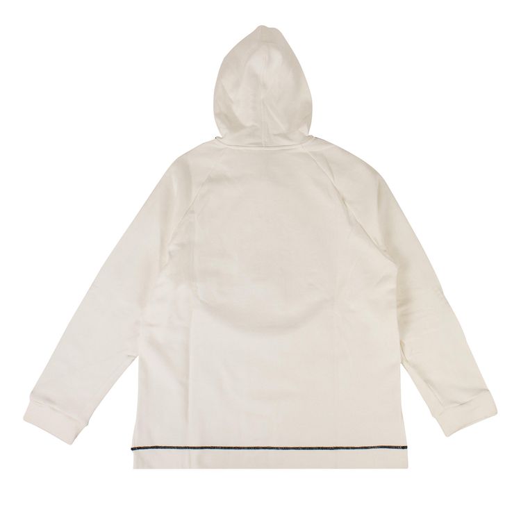 Fendi Logo Stripe Hooded Sweatshirt White