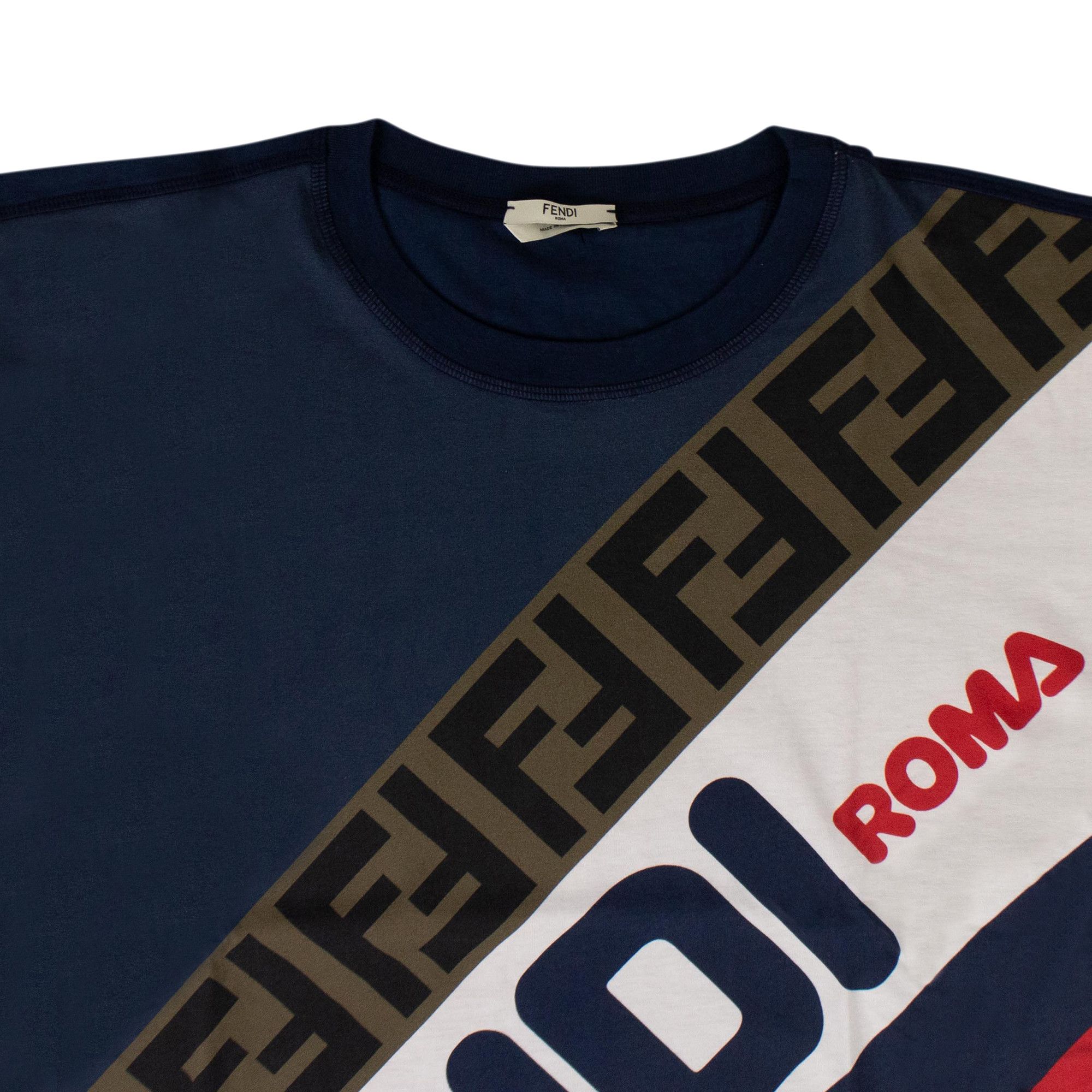 Sweatshirt duarable Fendi x Fila Blue