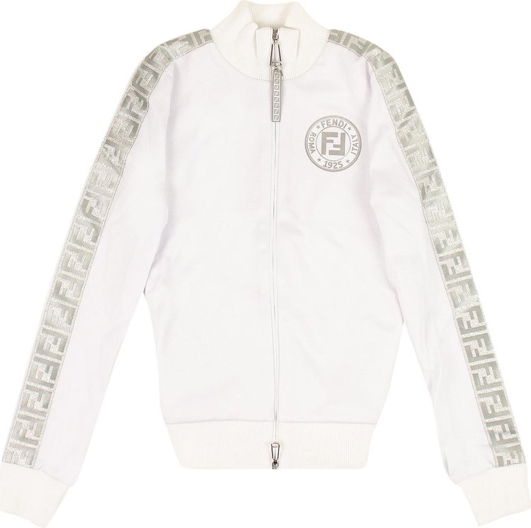 Fendi FF Track Jacket 'White/Silver'