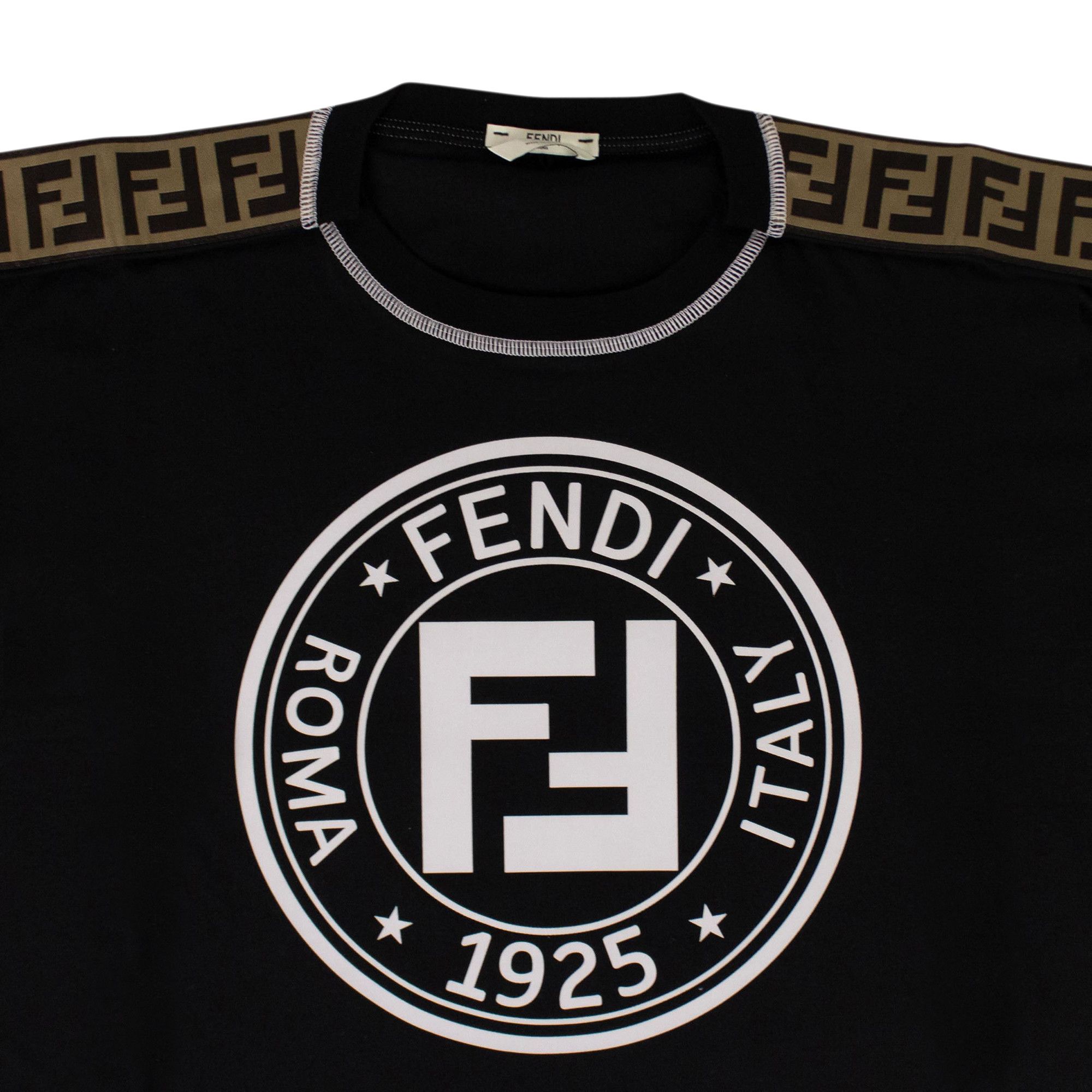 Buy Fendi Fendirama Logo Oversized T-Shirt 'Black' - FAF073