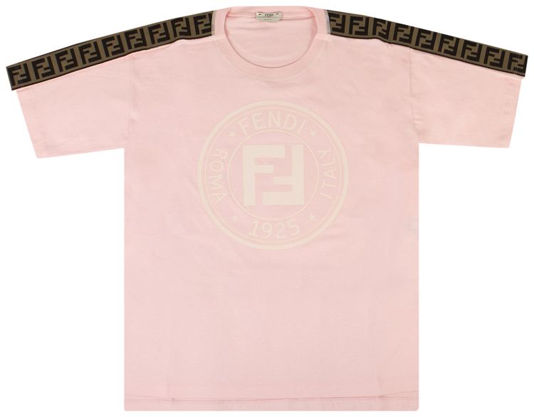 Fendi Fendirama Logo Loose Fit T Shirt Pink