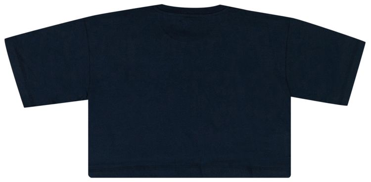 Fendi Fendirama Cropped T Shirt Blue