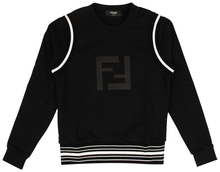 Fendi FF Pullover Crewneck Sweatshirt Black