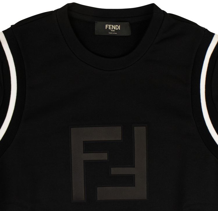 Fendi FF Pullover Crewneck Sweatshirt Black