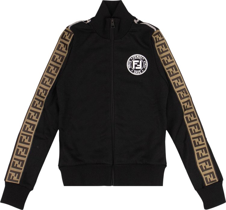 Fendi Logo Track Jacket 'Black/Tobacco'