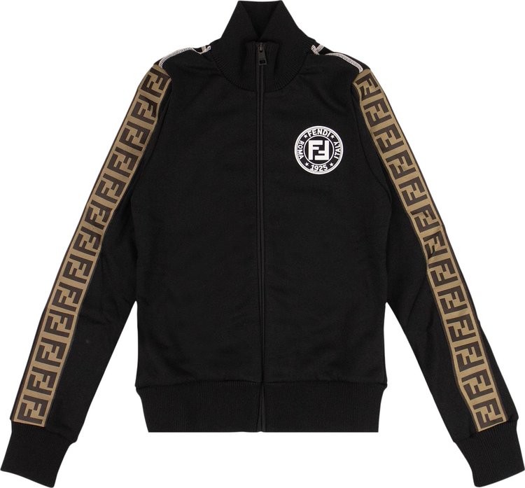 Fendi Logo Track Jacket BlackTobacco