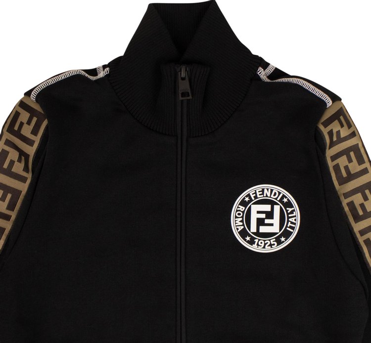 Fendi Logo Track Jacket BlackTobacco