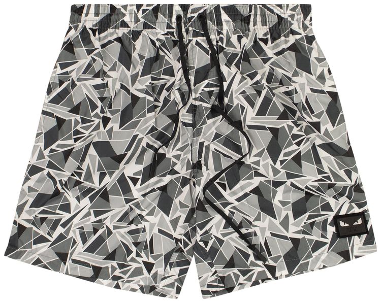 Fendi Geometric Print Swim Shorts Multicolor