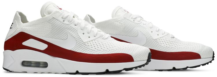 Nike Air Max 90 Ultra 20 Flyknit White Red