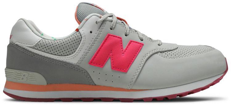 New Balance 574 Kids State Fair   Light Grey Pink