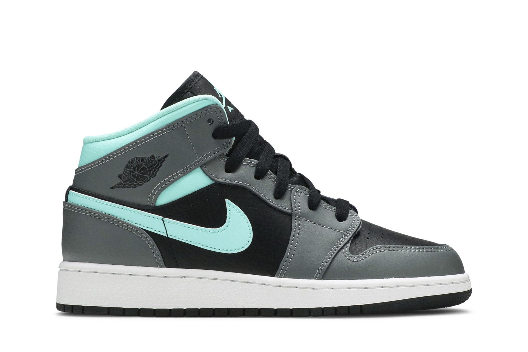 Buy Air Jordan 1 Mid GS 'Grey Aqua' - 554725 063 | GOAT
