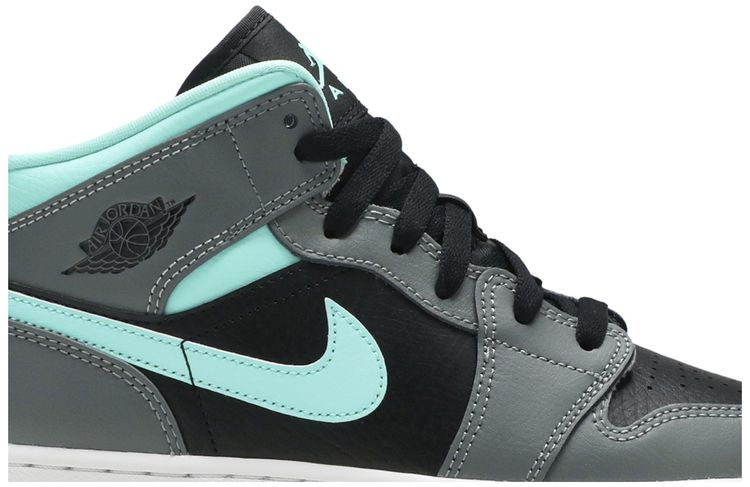 Air Jordan 1 Mid GS Grey Aqua