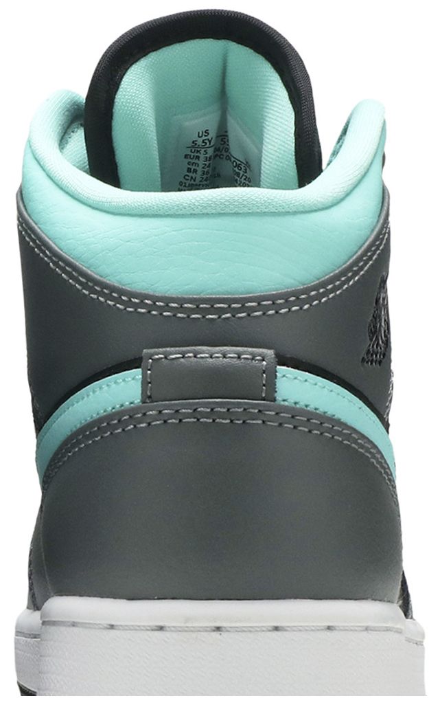 Air Jordan 1 Mid GS Grey Aqua