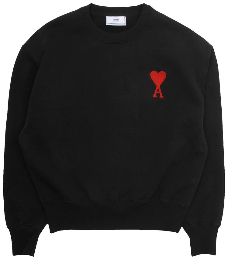 Ami Chain Stitch Sweatshirt Black