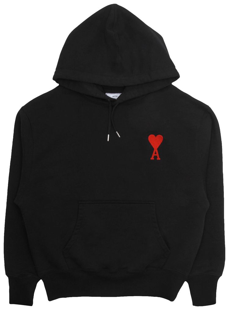 Ami Chain Stitch Hoodie Black