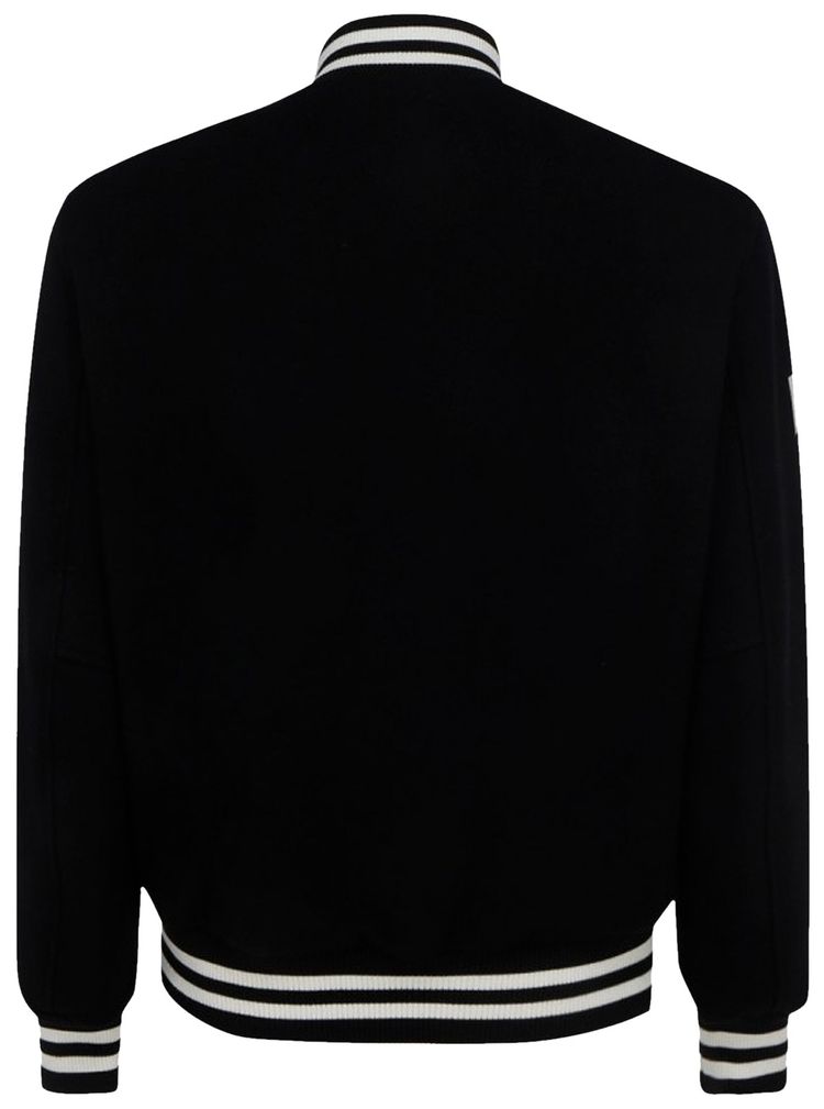 Off White Diag Varsity Jacket BlackWhite