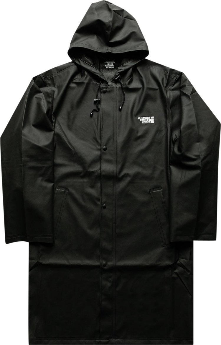 Vetements Big Logo Limited Edition Raincoat 'Black'
