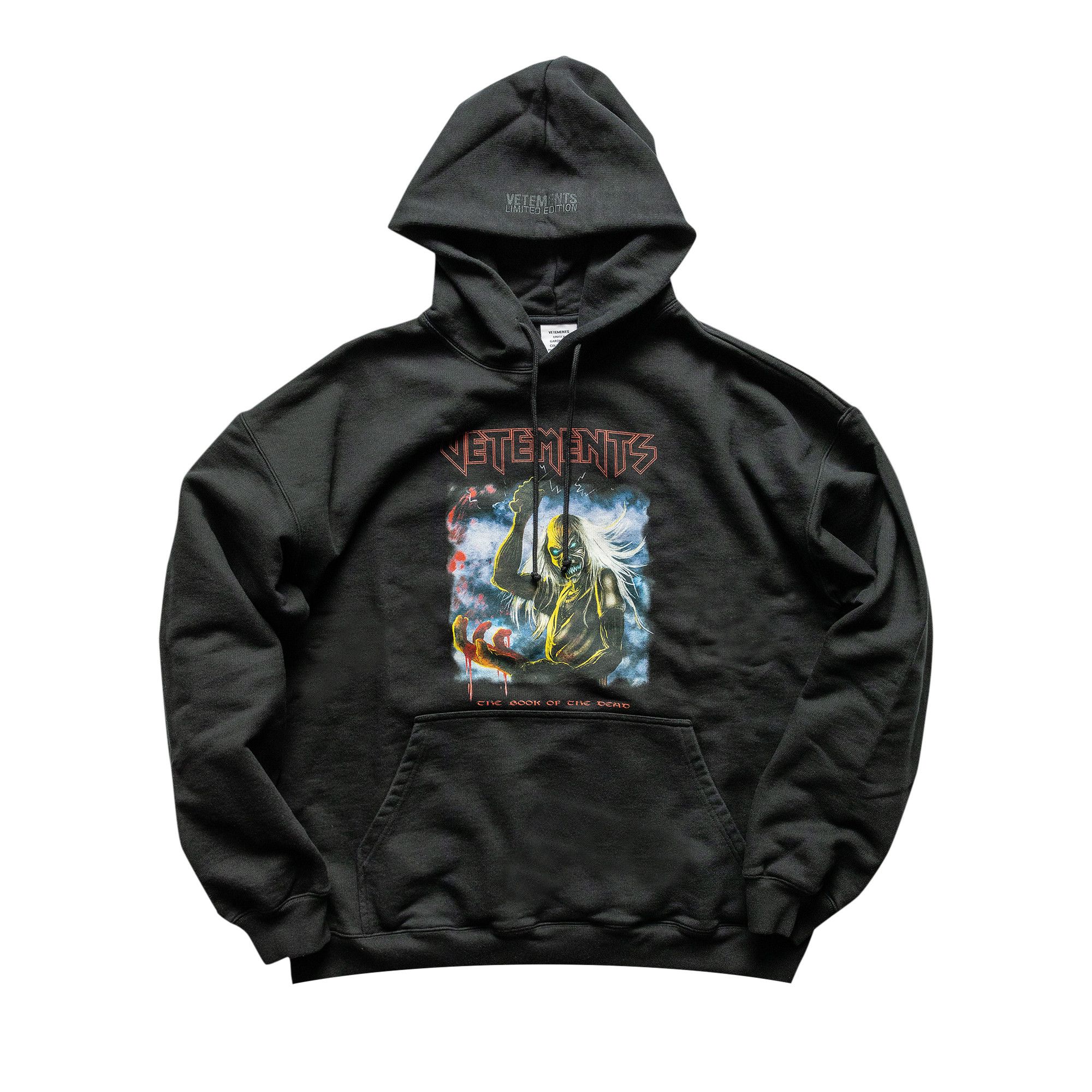 Buy Vetements Bloody Logo Heavy Metal Hoodie Black UE51TR590B BLAC GOAT