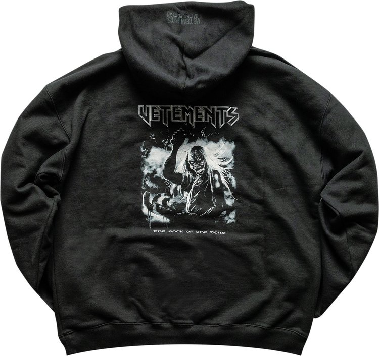 Vetements Bloody Logo Heavy Metal Hoodie Black