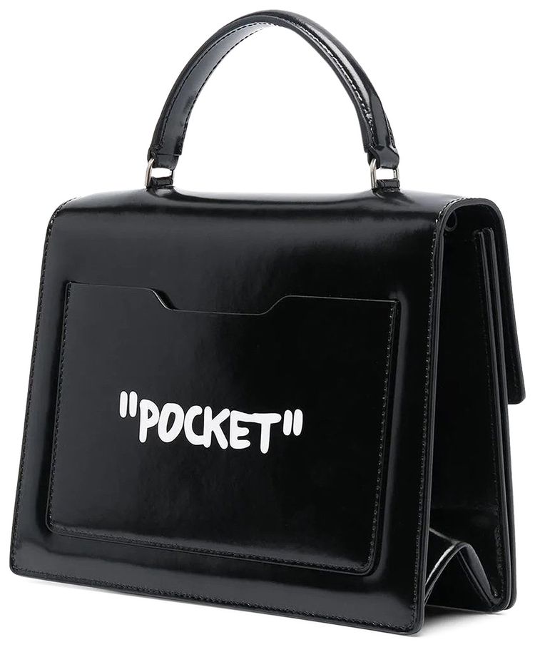 Off White Quote Jitney 28 Shoulder Bag Black