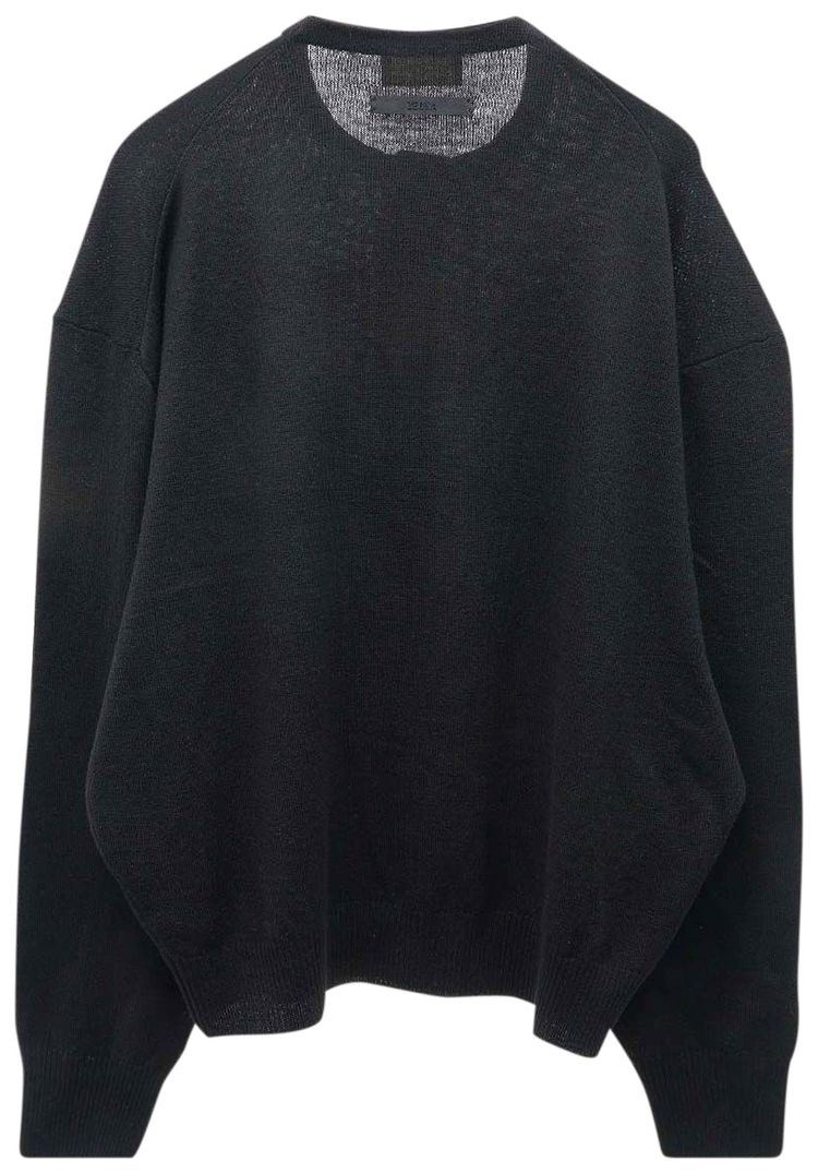 Fear of God Exclusively For Ermenegildo Zegna One Button Sweater Black