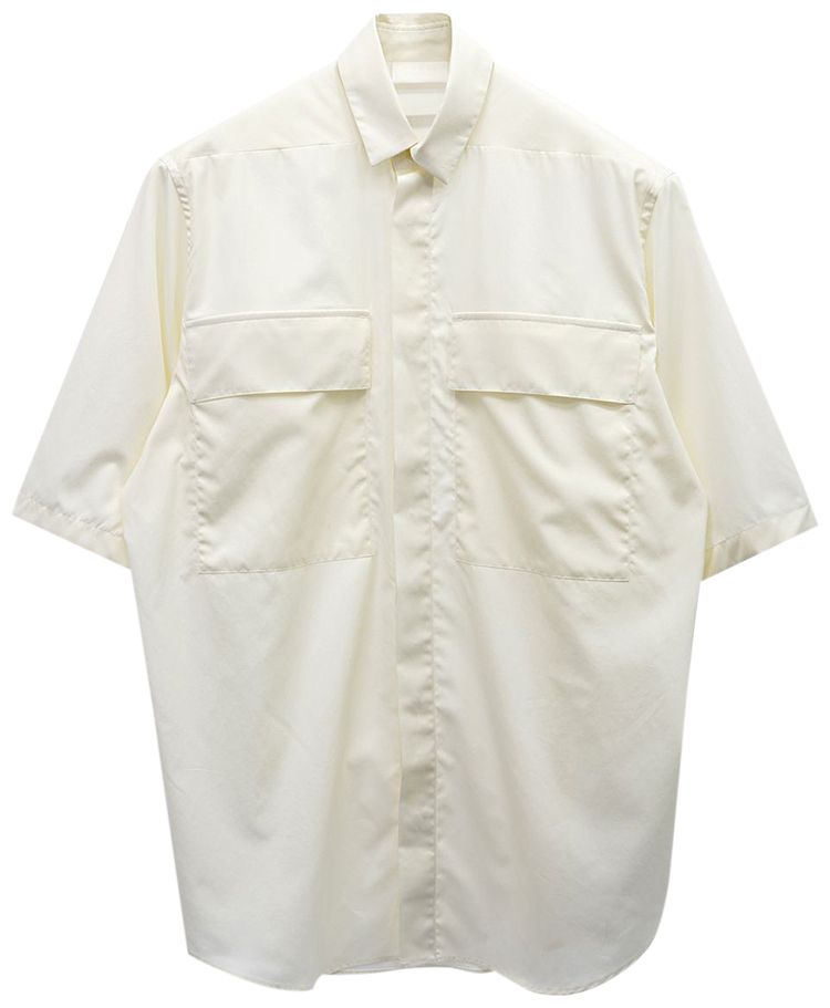 Fear of God Exclusively For Ermenegildo Zegna Oversized Short Sleeve Shirt Cream