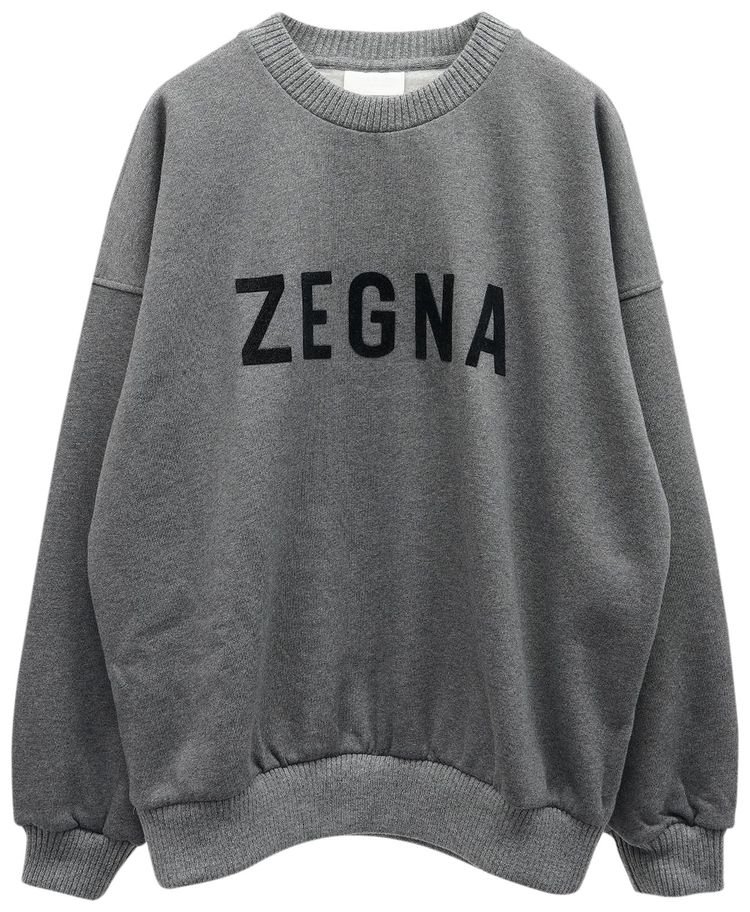 Fear of God Exclusively For Ermenegildo Zegna Oversized Sweatershirt Grey Melange