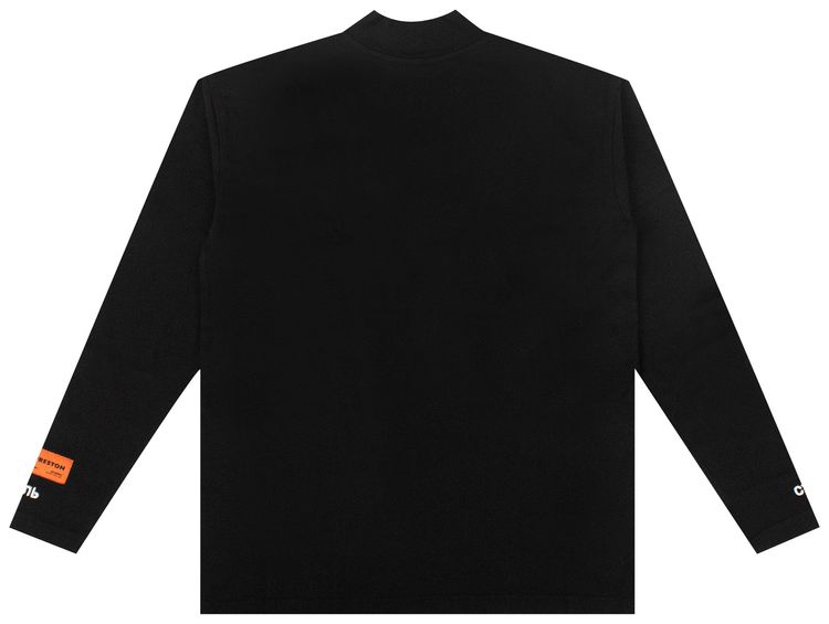 Heron Preston Mock Neck Long Sleeve T Shirt Black