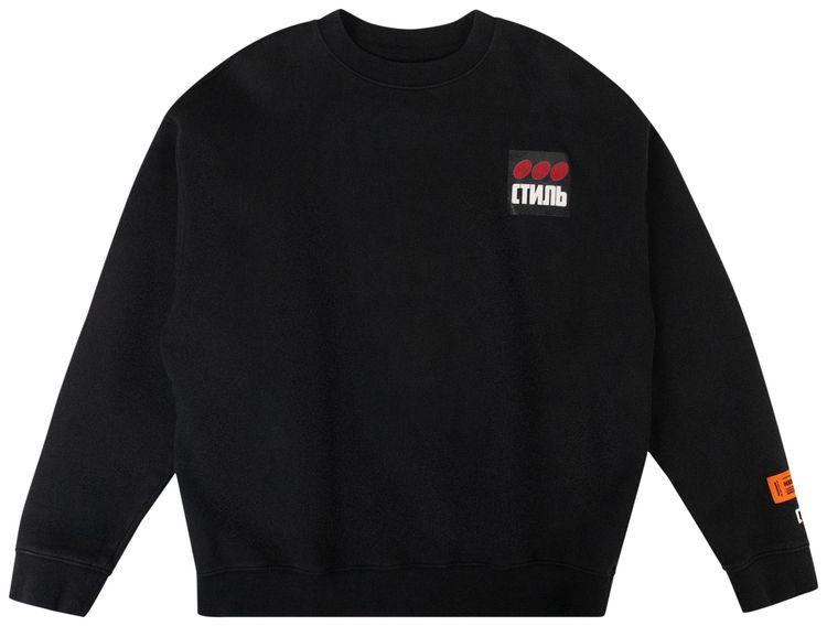 Heron Preston CTNMB Label Crewneck Sweatshirt Black