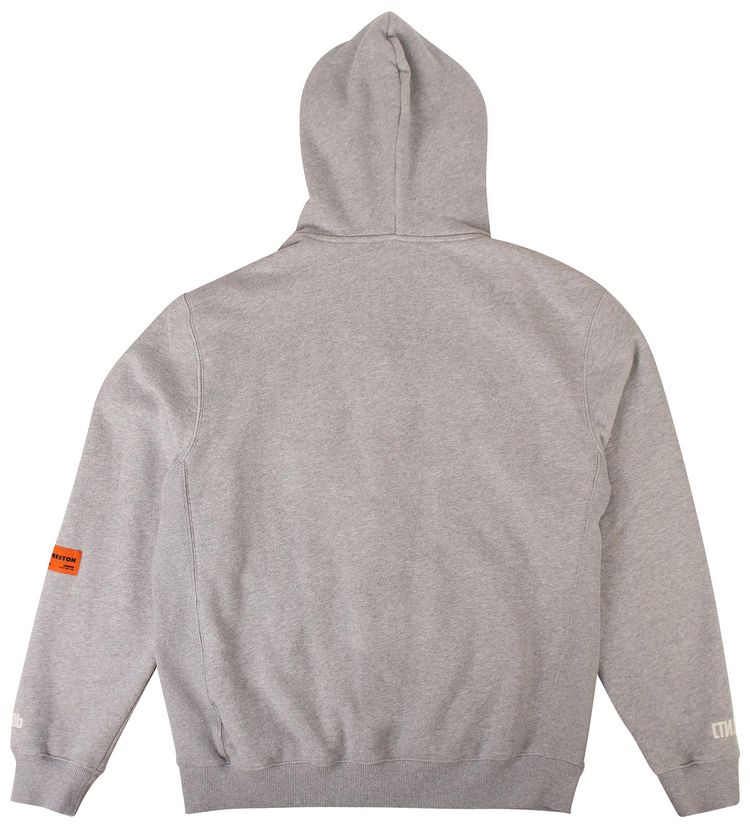 Heron Preston Night Shift Logo Zip Up Sweatshirt Grey