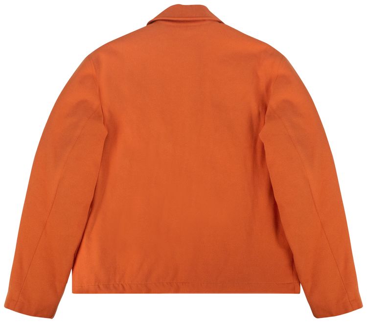 Heron Preston Denim Uniform Zip Jacket Orange