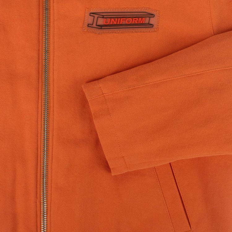 Heron Preston Denim Uniform Zip Jacket Orange