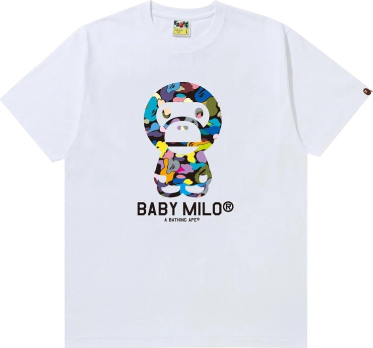 BAPE Multi Camo Baby Milo Tee 'White'