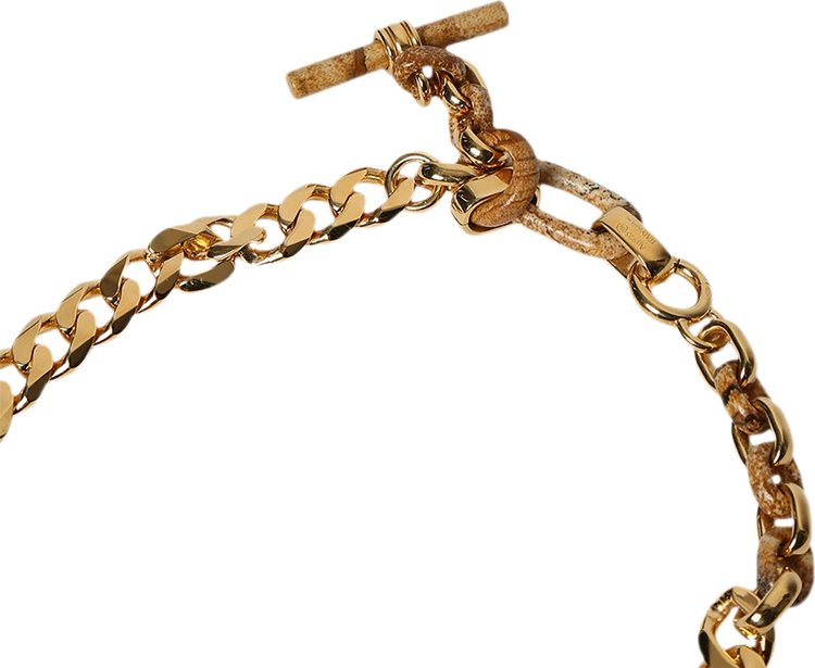 Bottega Veneta Groumette Chain Necklace Gold