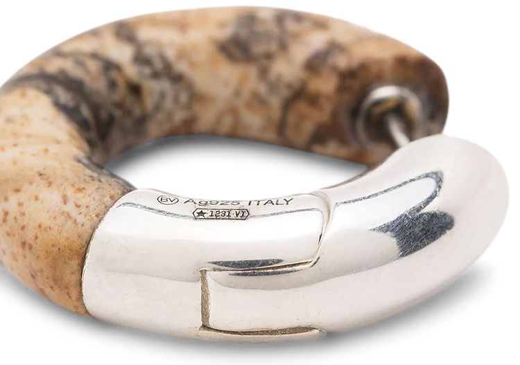 Bottega Veneta Half Stone Earrings Marble