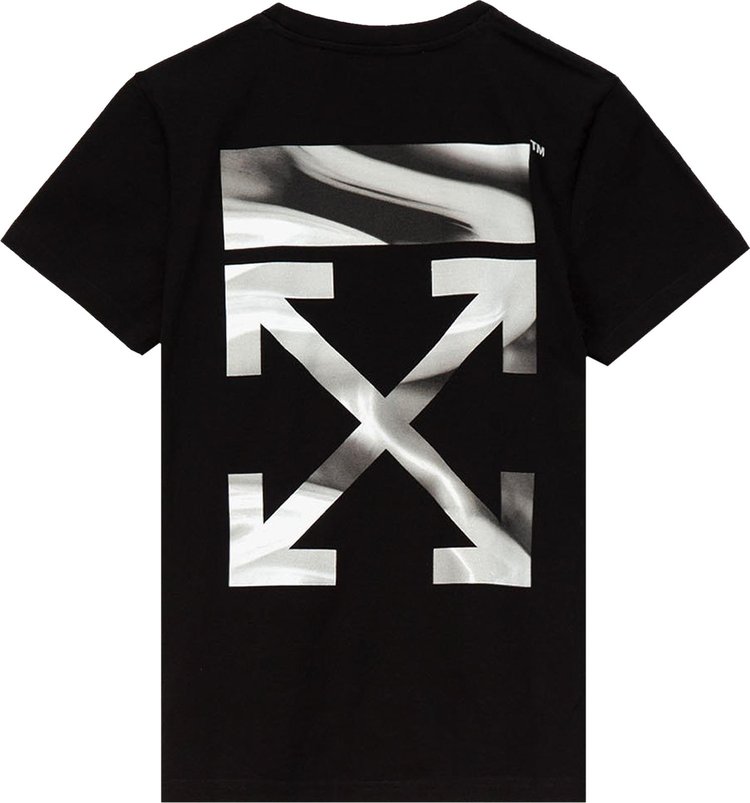 Off White Liquid Melt Arrows Casual Tee BlackGrey