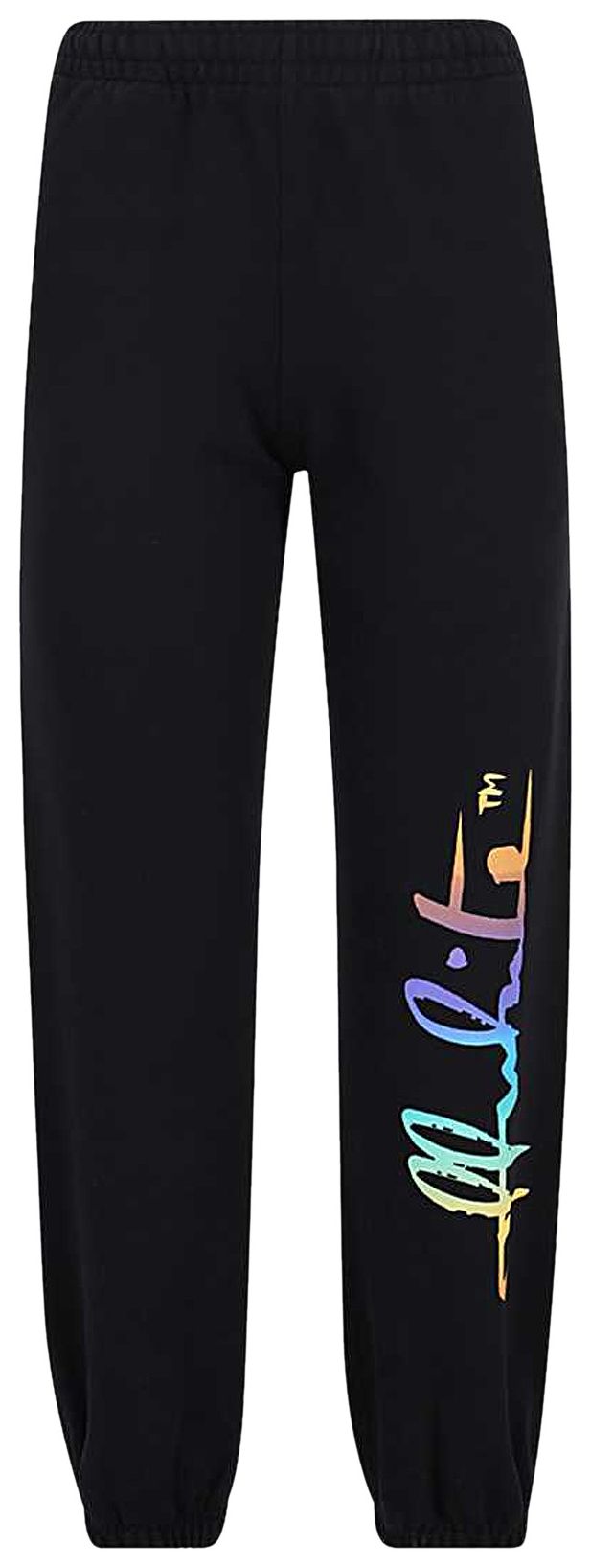 Off White Rainbow Logo Sweatpants BlackMulticolor