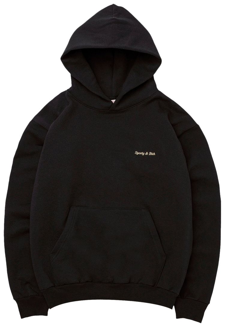 Sporty  Rich Classic Logo Hoodie Black