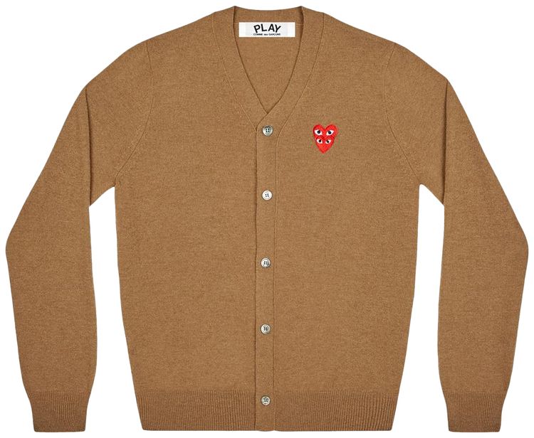 Comme des Garcons PLAY Cardigan Brown