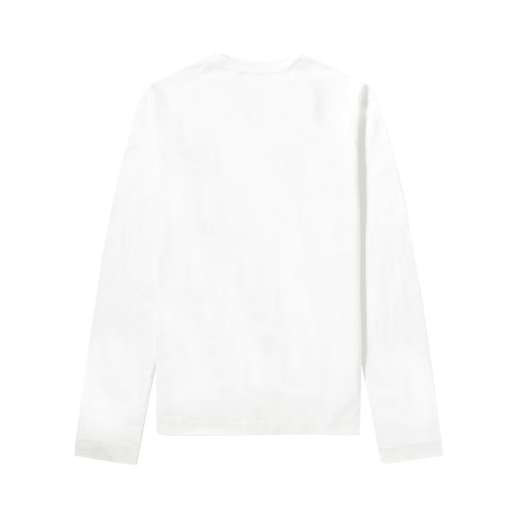 Comme des Garcons PLAY Double Heart Long Sleeve T Shirt White