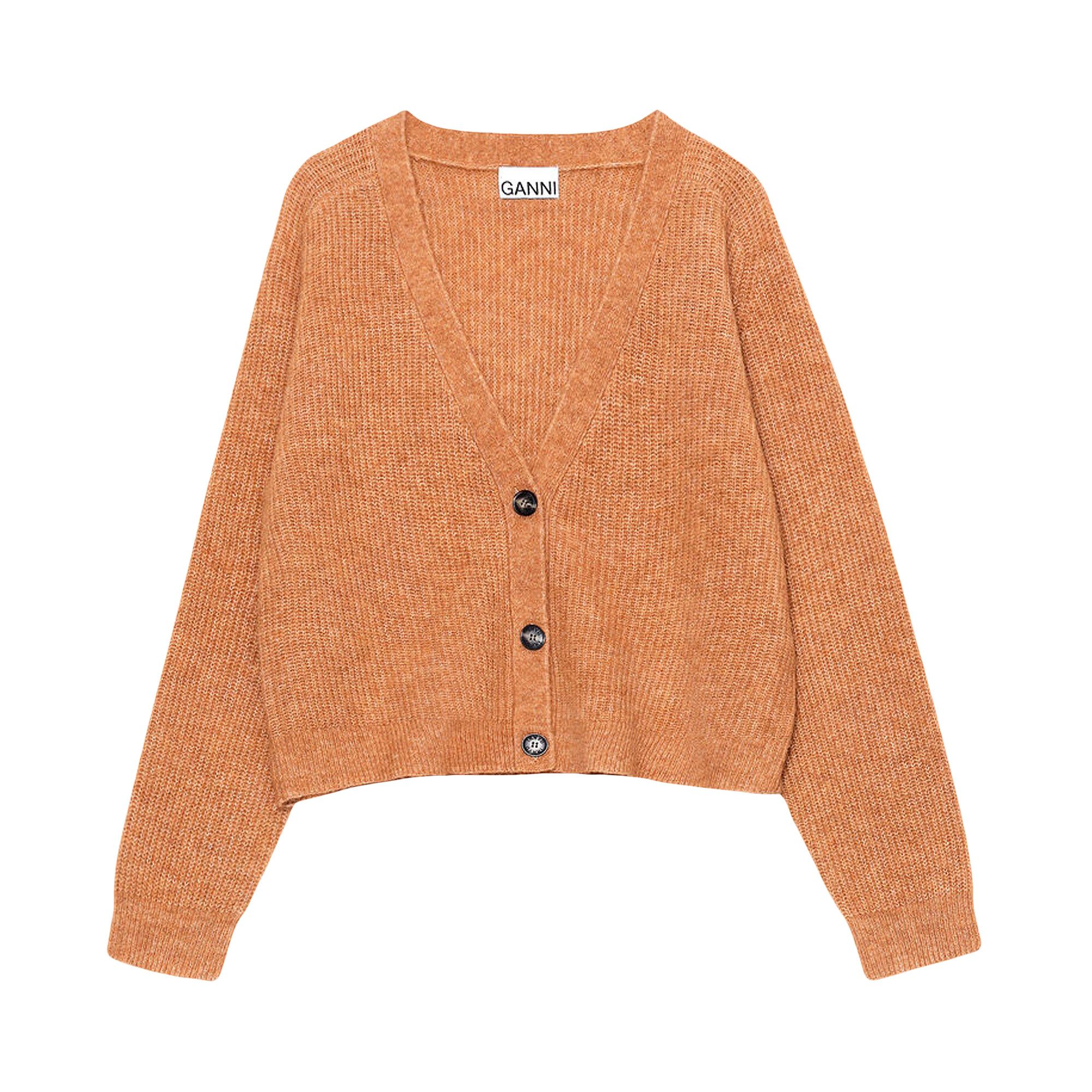 Ganni soft wool knit cardigan shop