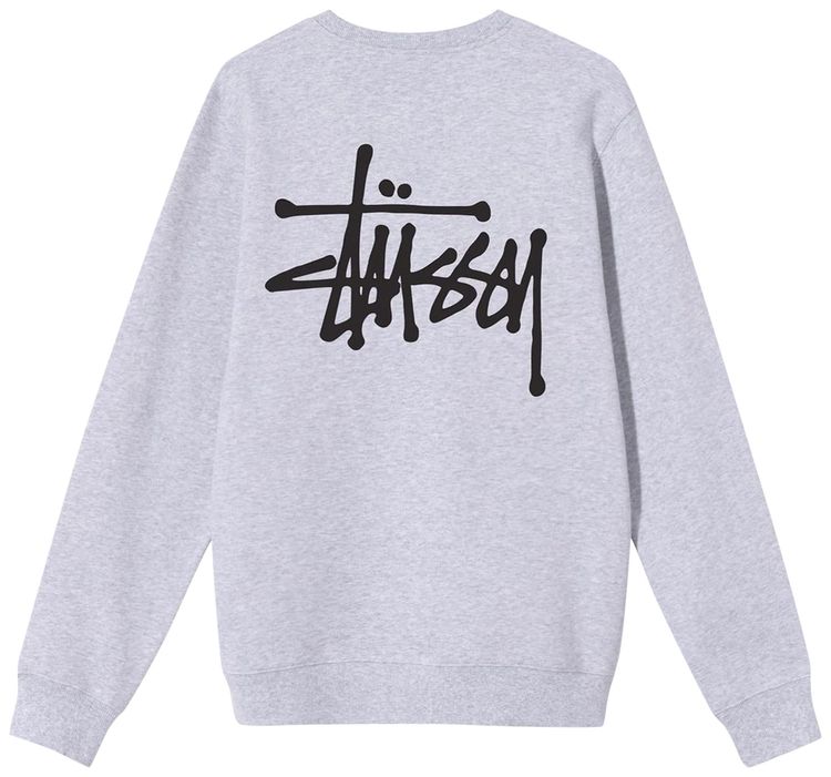 Stussy Basic Crew Ash Heather
