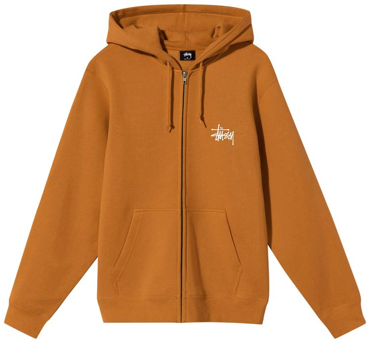 Stussy Basic Zip Hoodie Caramel