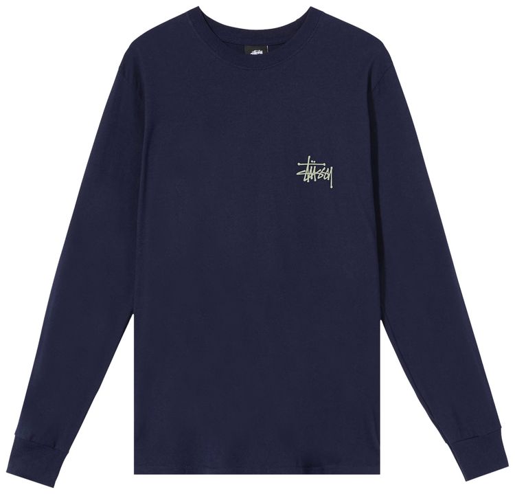 Stussy Basic Long Sleeve Tee Navy