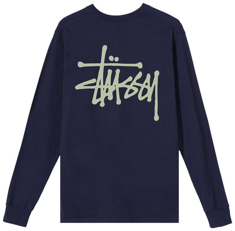 Stussy Basic Long Sleeve Tee Navy